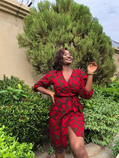 Wrap Ankara Dress Styles, Wrap Dress Ankara Styles, Kitenge Wrap Dress, African Wrap Dress, Short Ankara Wrap Dress, Ankara Wrap Dress Styles, Wrap Dress Ankara, Wrap Up Dress, Ankara Wrap Dress