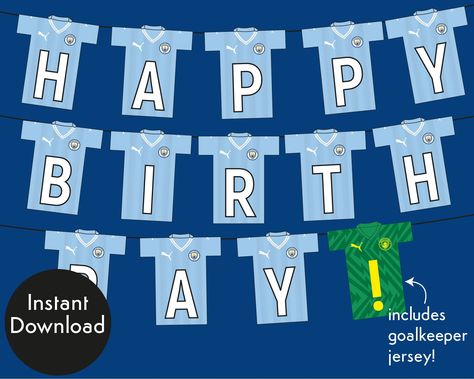 🎉Manchester City birthday banner no editable version. Download and print it at home for a stunning soccer party celebration🎂🏆 https://acortar.link/zyLCiA #birthday #soccerbanner #etsystore #soccerthemedparty #soccercelebration #printable #manchestercityflag Manchester City Birthday Party, Soccer Banner, Soccer Party, Birthday Frames, Man City, Party Celebration, Celebration Party, Lucca, Birthday Banner