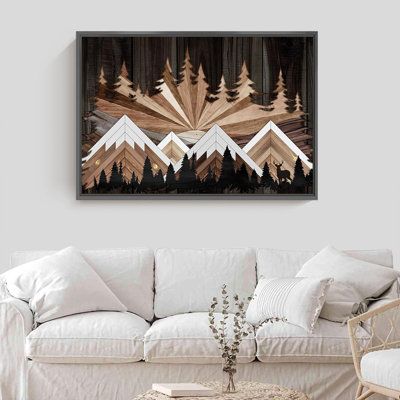 Wall art Materials: HD print canvas, aluminum alloy frameApplicable space: Dining room/living room/bedroom/entrance-hall/study. Package Included: hooks and accessories. Millwood Pines Size: 24" W x 16" H | Millwood Pines Rural Natural Scenery - Picture Frame Print on Canvas 16.0 H x 24.0 W x 1.5 D in black / brown / redCanvas in Brown;cream | 24" W x 16" H | Wayfair Rural Living Room, Cabin Living Room, Western Wall Art, Home Design Diy, Rustic Wood Frame, Red Home Decor, Mountain Wall, Brown Home Decor, Hanging Posters