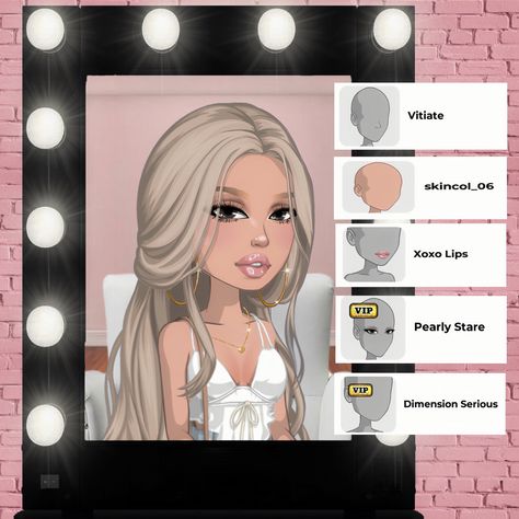 Msp deets on face card #msp #moviestarplanet #mspedits #edit Msp Outfits Non Vip, Everskies Face Ideas, Msp Outfit Ideas, Msp 2 Outfits, Msp Outfit, Moviestarplanet Outfits, University Outfit, Imvu Outfits Ideas Cute, Hex Color Palette