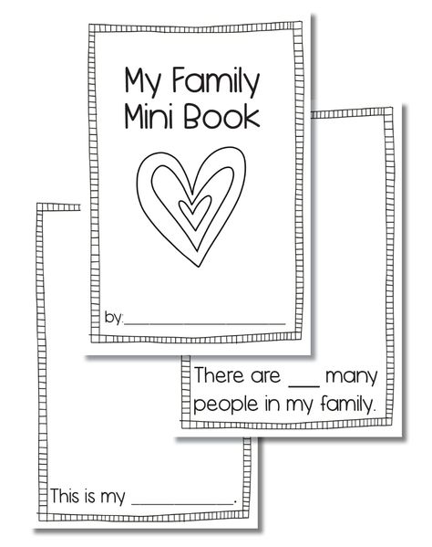 My Family Unit Preschool, The Family Book Activities, My Relatives Preschool, Pre K Family Theme Crafts, My Family Books For Preschool, Family Projects For Kindergarten, Family Day Preschool, The First Family Bible Craft, My Home And Family Preschool Activities