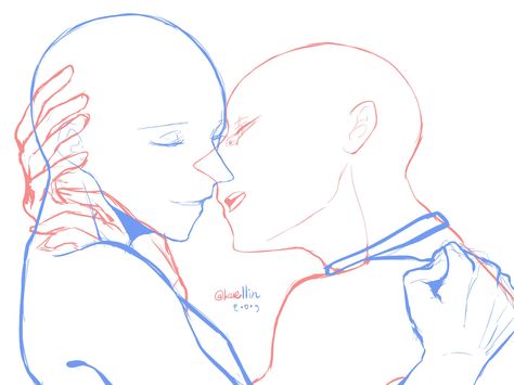 Kissing Poses, Kissing Drawing, Couple Poses Drawing, Couple Drawing, Couple Poses Reference, Reference Drawing, Poses References, Body Drawing, Anatomy Reference