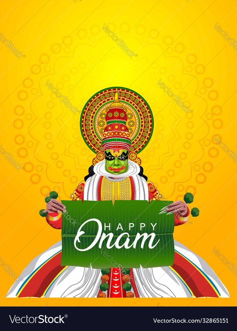 Happy Onam Poster, Symbol Wallpaper, Om Symbol Wallpaper, Onam Festival, Leaf Vector, Pig Wallpaper, Happy Onam, Kali Goddess, Om Symbol