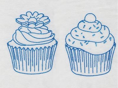 Cupcake Embroidery Patterns, Cupcake Embroidery Designs, Cupcake Embroidery, Janome Embroidery, Viking Embroidery, Embroidery Download, Brother Embroidery, Hand Embroidery Tutorial, Punch Needle Embroidery