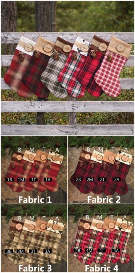 Flannel Upcycle, Old Flannel, Stockings Diy, Rustic Christmas Stocking, Sewing Christmas, Christmas Getaways, Christmas Stockings Diy, Christmas Flannel, Trendy Sewing