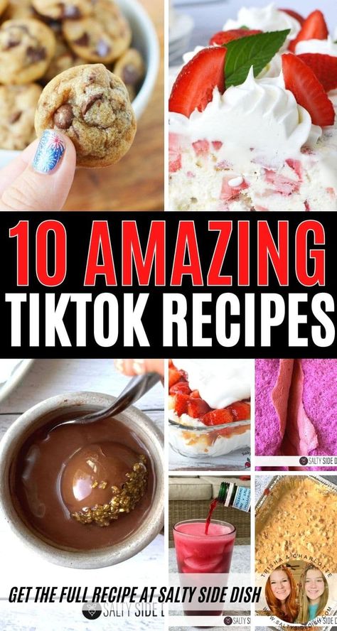 TikTok Recipes with Full Recipe instructions, video, and images to help you recreate viral TikTok recipes right in your own kitchen. Easy Dessert Recipes Videos Tik Tok, Viral Tiktok Food Recipes Videos, Famous Tiktok Recipes, Tik Tok Appetizers, Best Tik Tok Recipes, Viral Dessert Recipes, Tic Tok Recipes Videos, Tik Tok Viral Recipes, Tik Tok Desserts