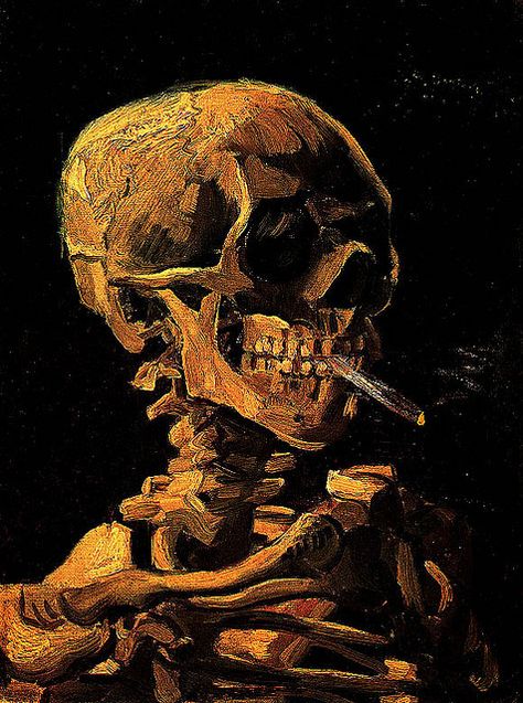 Smoking Skull, Vincent Van Gogh Can Gogh Skull, Two Rats Vincent Van Gogh, Two Rats Van Gogh, Skull Study, Van Gogh Drawings, Dark History, Superhero Wallpaper, A Skeleton, Weird News