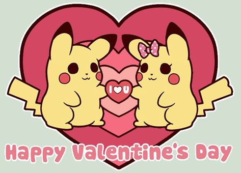 Japanese Valentines, Anime Valentines Day, Pokemon Valentine's, Anime Valentines, Valentines Day Cartoons, Valentines Art, Be Okay, Happy Valentines Day, Happy Valentine