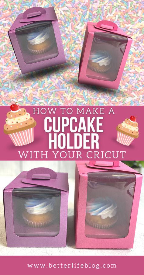 Diy Cupcake Boxes, Diy Cupcake Holder, Cupcake Boxes Diy, Diy Cupcake Box, Cupcake Boxes Template, Individual Cupcake Boxes, Diy Cupcake, Cricut Birthday, Diy Cupcakes