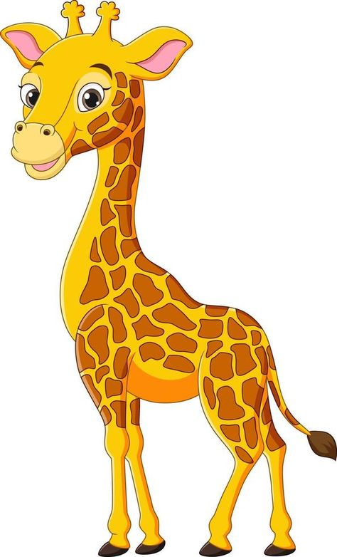 Cute dibujos animados de jirafa sobre fondo blanco. Tweety Bird Drawing, Giraffe Clipart, Giraffe Cartoon, Free Cartoon Characters, Animal Pictures For Kids, Jungle Animal Art, Giraffe Drawing, Safari Animals Birthday, Giraffe Pictures