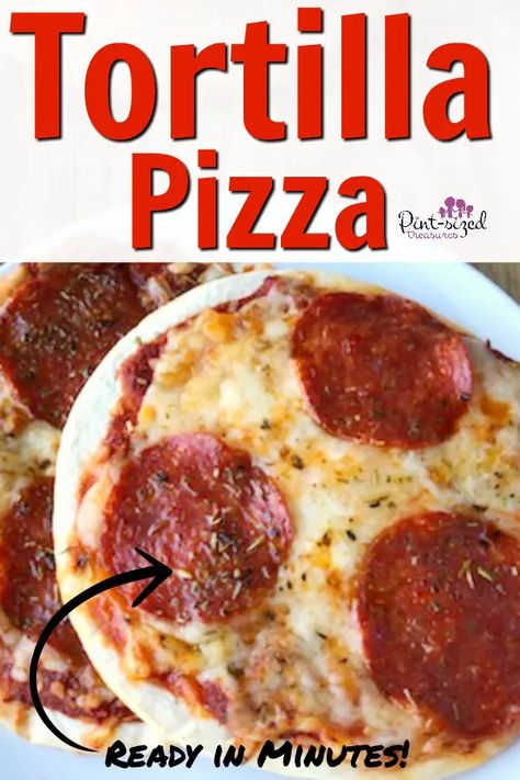 15 Minute Tortilla Pizzas Deep Dish Pizza Crust Recipe, Flour Tortilla Pizza, Deep Dish Pizza Crust, Tortilla Pizzas, Upside Down Pizza, Pizza Roll Up, Cleaner Eating, Tortilla Pizza, Flour Tortilla