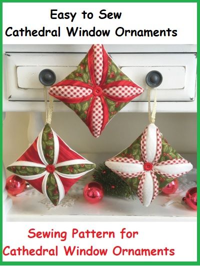 Cathedral Window Ornament, Window Ornaments, Christmas Crafts Sewing, Cathedral Window Quilts, Christmas Candles Diy, Sewing Christmas, Cathedral Window, Diy Christmas Tree Ornaments, Christmas Window Decorations