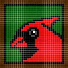 Stitch a Cardinal! Crochet Cardinal, Crochet Shoe, Old Grandma, Graph Patterns, Beads Designs, Pixel Crochet, Plastic Canvas Christmas, C2c Crochet, Pixel Pattern