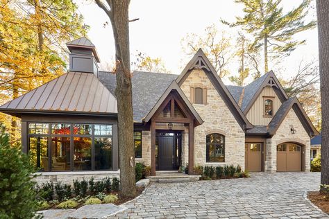 Stone Cabin, Cottage Exterior, Stone Cottage, Cabin In The Woods, Cabins And Cottages, Farmhouse Exterior, Cottage House Plans, Cottage Design, New House Plans