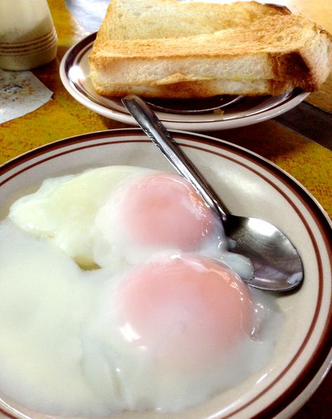 Half-boiled eggs & toast bread. Egg With Bread, Half Boiled Egg, Eggs Toast, Boxing Images, Toast Bread, Egg Toast, Boiled Egg, Breakfast Dishes, Boiled Eggs