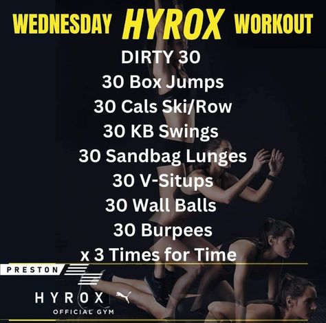 Crossfit Chipper Wod, Daily Wod Crossfit, Crossfit Training Program, Hyrox Training Plan Beginner, Crossfit Workouts Wod Strength, Hydrox Workouts, Crossfit Cardio Workout, Hyrox Training Workout, Hyrox Training Plan