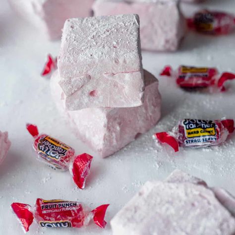 Jolly Rancher Marshmallows Jolly Rancher Marshmallows, Marshmallows Recipes, Caramel Marshmallows, Homemade Marshmallow Recipe, Marshmallow Recipes, Marshmallow Recipe, Jolly Ranchers, Flavored Marshmallows, Homemade Marshmallow