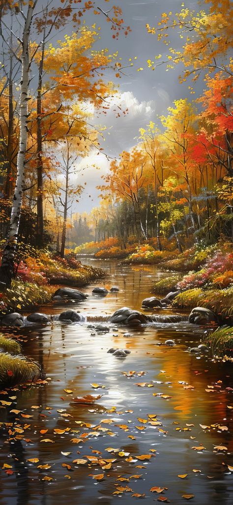 Autumn Scenery Landscape, Thanksgiving Landscapes, Glitter Wall Art, Beautiful Art Pictures, Sunflower Art, Autumn Scenery, Beautiful Landscape Wallpaper, Fall Pictures, Autumn Landscape