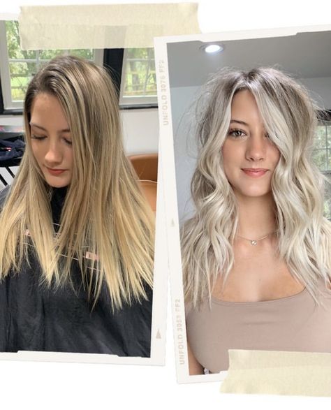 Major money piece vibes here! #moneypiece #goodvibes #hairgoals #behindthechair #tiktok #blondehair #buckscounty #pennsylvania Moneypiece Hair Blonde, Blonde Shadow Root With Money Piece, Blonde 2024, Blonde Hair With Money Piece, Bridal Hairstylist, Hair 2022, Money Piece, Silver Blonde, Hair Color Techniques