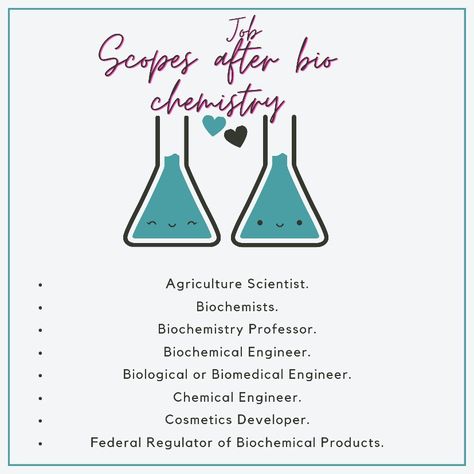 #jobscope #biochemistry #study #education #studentlife #highereducation #oraculiedtech #careermate Bio Chemistry, Scopes, Biochemistry, Student Life, Higher Education, Biology, Chemistry, Career, Education