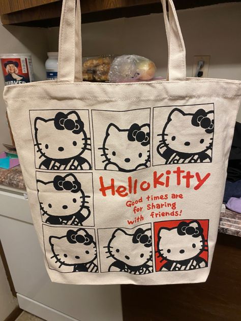 Follow me @lennidies Handpainted Tote, Handpainted Tote Bags, Sanrio Accessories, Diy Tote, Chic Vibes, Diy Tote Bag, Cute Tote Bags, Canvas Bag, Follow Me