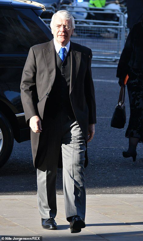 Sir John Major arrives at the cathedral John Major, The Politician, Duchess Of Cornwall, The Cathedral, Memorial Service, Churchill, Cornwall, In London, Royalty