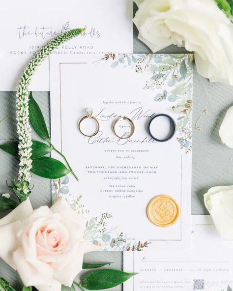 Ring Shots, Wedding Day, Bride and Groom Wedding Rings, Bridal Details, Wedding Day Details, Flay Lay, Wedding invitation Ring Shots Wedding, Groom Wedding Rings, Wedding Detail Photos, Shots Wedding, Wedding Day Bride, Bridal Details, East Coast Wedding, Four O Clock, Ring Shots