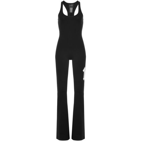 Fenty x Puma by Rihanna Jersey Jumpsuit (€140) ❤ liked on Polyvore featuring jumpsuits, black, puma jumpsuit, jump suit and jersey jumpsuit Puma Jumpsuit, Puma Rihanna, Fenty X Puma, Jersey Jumpsuit, Black Puma, Black Jersey, Fenty Puma, Rihanna, Sweatpants