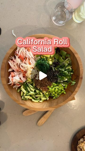 The Salad Lab LLC Darlene Schrijver on Instagram: "California Rolls Salad with creamy Kewpie and Sriracha Sesame dressing #saladrecipe #Californiaroll #thesaladlabofficial #saladdays #dessing #sushirice #cucumber" California Cucumber Salad, California Cucumber Roll Salad, California Roll Salad, California Roll Cucumber Salad, The Salad Lab, Salad Lab, Salad Party, Sushi Salad, California Rolls