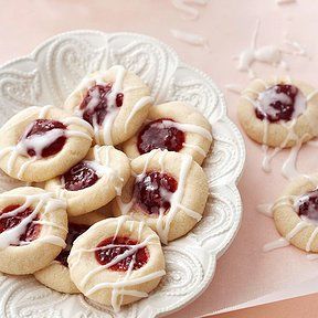 Raspberry-Almond Shortbread Cookies Shortbread Desserts, Almond Shortbread, Almond Shortbread Cookies, Raspberry Almond, Shortbread Cookie Recipe, Thumbprint Cookies, Shortbread Cookies, Holiday Cookies, Holiday Baking