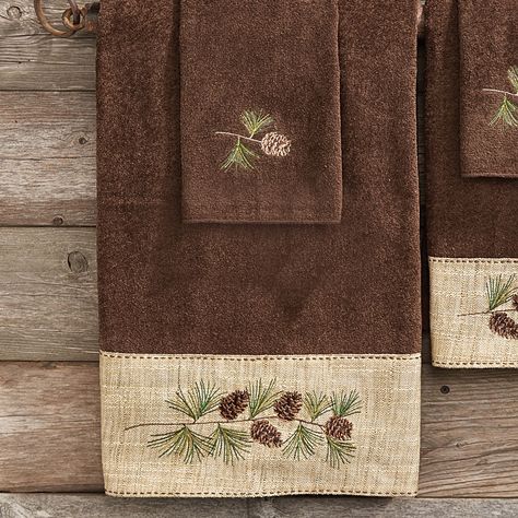 Antlers Decor, Decorative Bath Towels, Bathroom Towel Decor, Rustic Bath, Black Forest Decor, Forest Decor, Rustic Bathroom Decor, Rustic Cabin Decor, Bear Decor