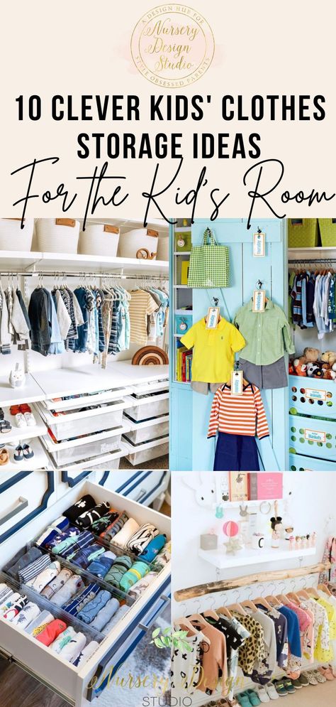 Children Closet Organization, Kids Clothes Storage Ideas No Dresser, How To Organize Kids Clothes, Clothes Storage Ideas No Dresser, Small Kids Closet Organization, Kids Shared Closet, Kids Clothes Storage Ideas, Toddler Clothes Storage, Organize Kids Clothes