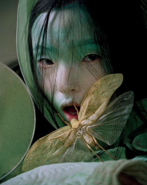 #tbt | magical thinking Tim Walker, W Magazine, A Butterfly, A Woman, Magazine, Yellow, Green, Hair