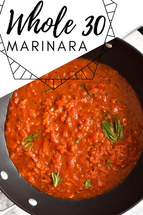 Whole 30 Tomato Sauce, Whole 30 Sauces, Easy Marinara Sauce, Paleo Sauces, Marinara Recipe, Marinara Sauce Recipe, Red Sauce Pasta, Whole 30 Diet, Homemade Tomato Sauce