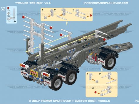 Lego Technic Truck, Log Trailer, Transporter Van, Lego Vehicles, Lego Truck, Semi Trailer, Building Instructions, Lego Cars, Lego Group