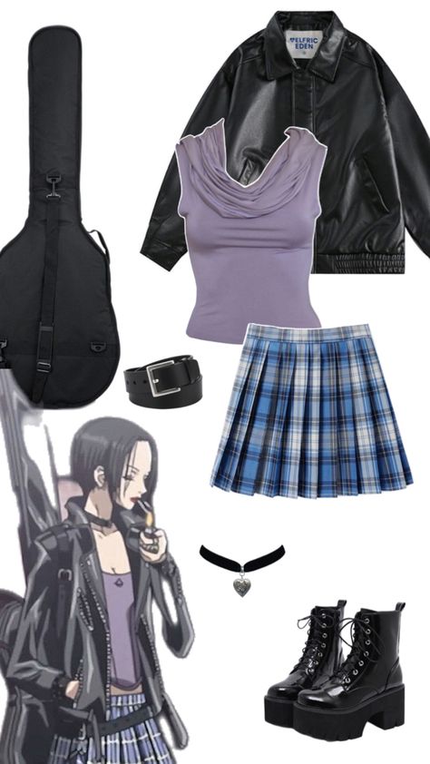 Nana outfit idea Nana Fashion Inspired, Nana Aesthetic Outfit, Nana Anime Outfits, Nana Outfits Inspired, Nana Inspired Outfits, Nana Osaki Outfit, Nana Outfits, Nana Fashion, Nana Clothes