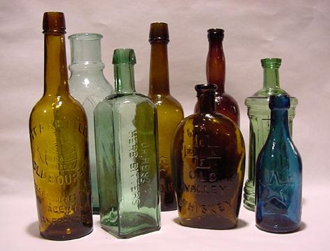 Antique+Bottles | long time collectors interested in purchasing West Coast bottles ... Old Whiskey Bottles, Old Bottles Decor, Old Alcohol Bottles, Glass Bottle Aesthetic, Antique Liquor Bottles, Old Liquor Bottles, Vintage Bottles Antiques, Whiskey Bottles, Old Glass Bottles