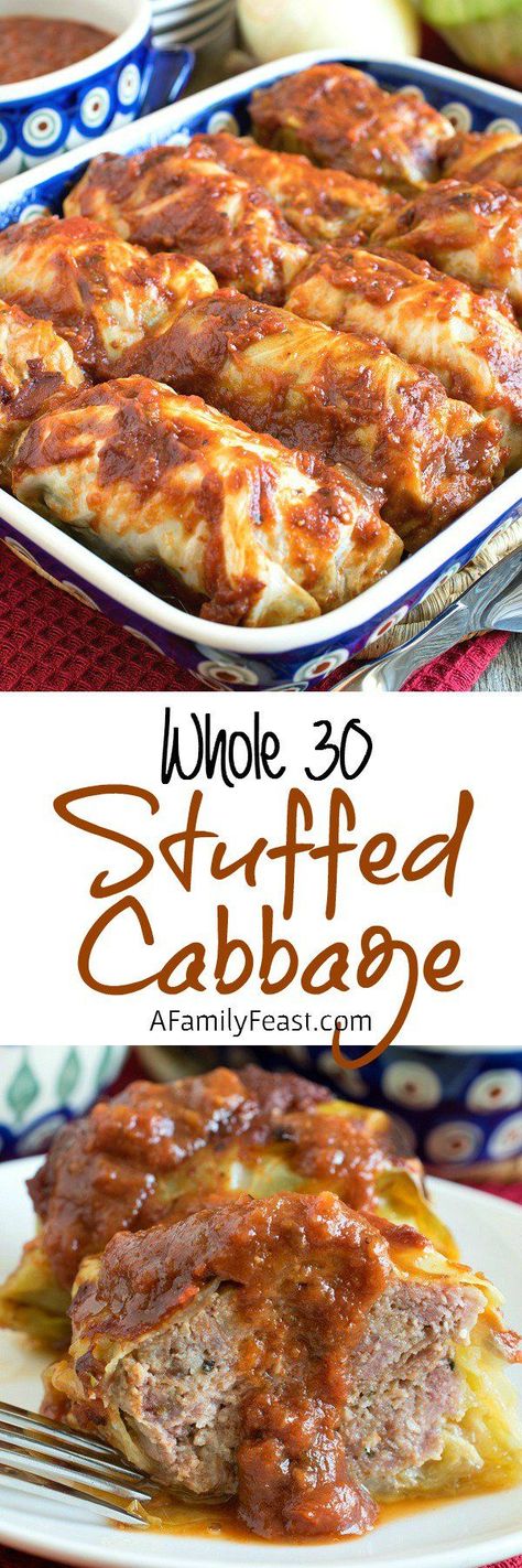 Stuffed Cabbage Recipe, Recipes Hamburger, Cabbage Roll, Whole 30 Diet, Cabbage Recipe, Stuffed Cabbage, Recipe 30, Paleo Whole 30, Cabbage Rolls