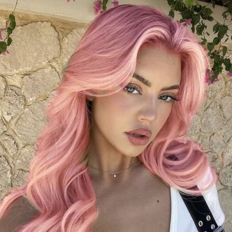 Light Pink Hair Color Ideas, Pink Hair With Bangs, Rainbow Hair Dye, Edc Hair, Dusty Pink Hair, Bubblegum Pink Hair, Baby Pink Hair, Rose Pink Hair, Styles For Black Women