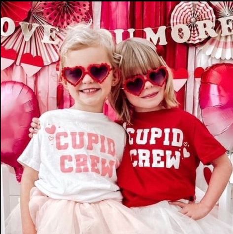 Cupid Crew - Short Sleeve Child Shirt | Kids Valentine Tee | Valentine's Day | Valentine Shirt | Girl Valentine Shirt | Kid Valentine Tee #kidsfashion #kidsootd #backtoschooloutfit #holidayoutfit #birthdayoutfit #partyoutfit #minifashionista #stylemini #instakids #fashionkids #toddlerfashion #bigkidstyle #teenfashion #Valentinesday #toddlervalentinesdayoutift #amazonfashion Mom And Me Valentine Shirts, Valentines Shirts For Kids, Valentines Shirts, Girls Valentine Shirt, Kids Valentines Shirts, Monogram Sweater, Crochet Hearts, Toddler Valentines