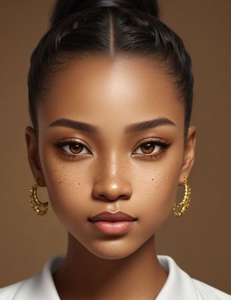 Woman Face Photography, Facial Routine Skincare, Pretty Brown Eyes, Foreo Luna, Barbie Wedding Dress, Digital Portrait Art, Face Photography, Model Face, Photorealism