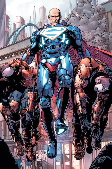 Lex Luthor's Superman armor Lex Luthor Superman, Superman Doomsday, Superboy Prime, Lex Luther, Action Comics 1, Dc Rebirth, Action Comics, Superman Art, Univers Dc