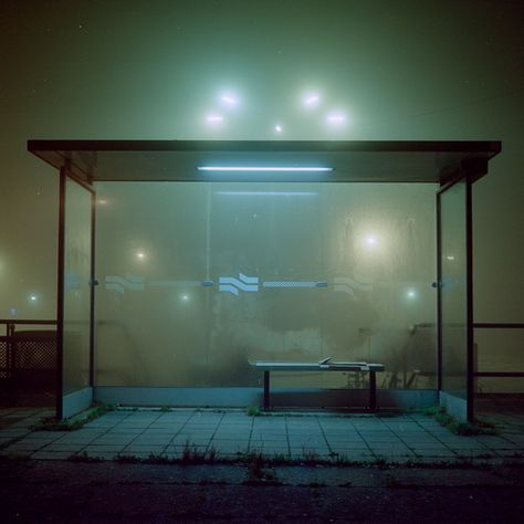 bus stop Misty Night, Todd Hido, Night On Earth, Graphisches Design, Cinematic Photography, Bus Stop, Urban Photography, Night Aesthetic, Photography Inspo