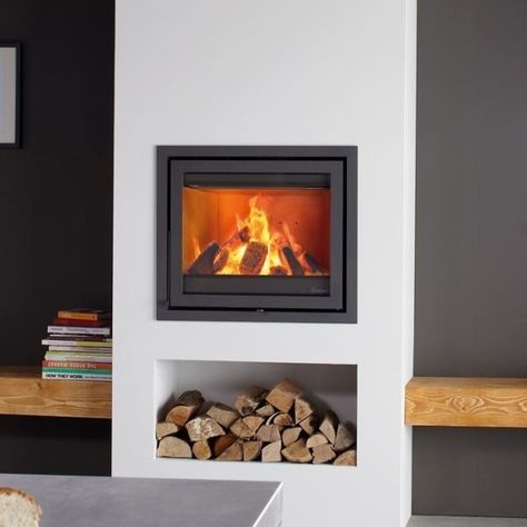 Inset Stoves, Contemporary Fireplace, Contemporary Office, Wood Burning Fires, Log Burner, Home Fireplace, Wood Burner, Modern Fireplace, Contemporary Sofa