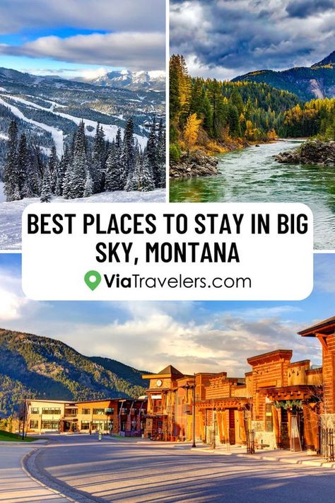 Best Places to Stay in Big Sky, Montana Big Sky Montana Summer, Montana Winter, Big Sky Resort, Photography Bucket List, Montana Mountains, Montana Travel, Winter Resort, Cabin Retreat, Big Sky Montana