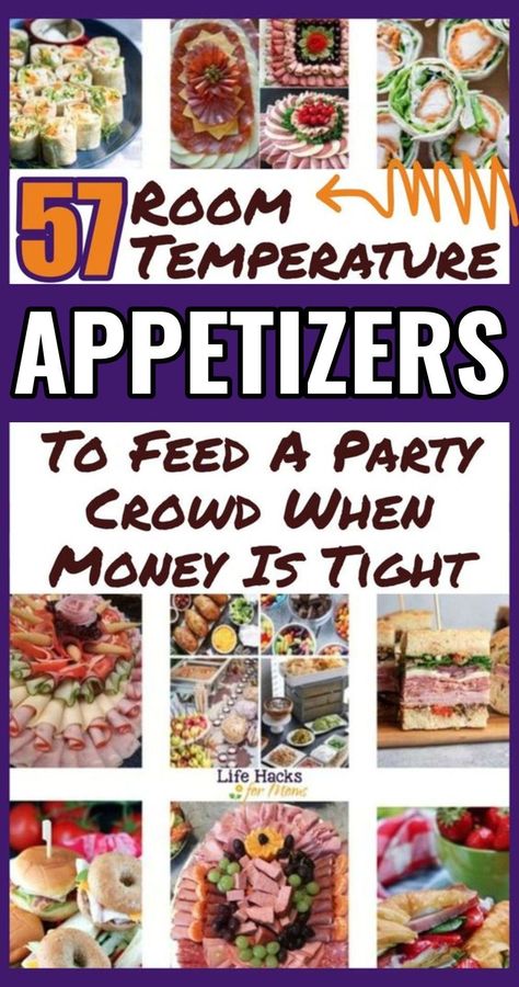 Room Temperature Appetizers, Inexpensive Appetizers, Cheap Party Food, Fingerfood Party Appetizers, Cheap Appetizers, Cold Finger Foods, Party Crowd, Party Snacks Easy, No Cook Appetizers