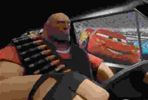 heavy mcqueen. Team Fortress 3, Tf2 Funny, Team Fortress 2 Medic, Tf2 Memes, Team Fortess 2, Fortress 2, Team Fortress 2, Team Fortress, Gaming Memes