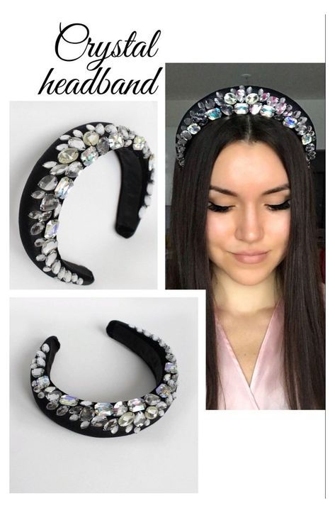 Bead Headband, Festival Crown, Fascinator Hats Diy, Hair Tiara, Luxury Headbands, Hairstyle For Women, Button Headband, Crown Party, Embellished Headbands