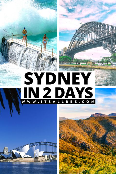 The perfect Sydney itinerary for 2 days - Tips on things to do in Sydney in 2 days. From places to visit to place to eat and where to sample nightlife as well as some retail therapy. Explore the harbour, Bondi Beach, Manly and more. #darlingharbor #circularquay #Bondibeach | 2 DayS In Sydney Australia | Things To Do In Sydney Australia top 10 | Sydney Itinerary Travel | Sydney Itinerary Australia | Sydney Melbourne itinerary | Sydney Travel Guide | Sydney Places To Visit | Sydney Places To Stay Melbourne Itinerary, Sydney Itinerary, Travel Sydney, Australia Travel Bucket Lists, Things To Do In Sydney, New Zealand Itinerary, Australian Road Trip, Australia Itinerary, Sydney Travel