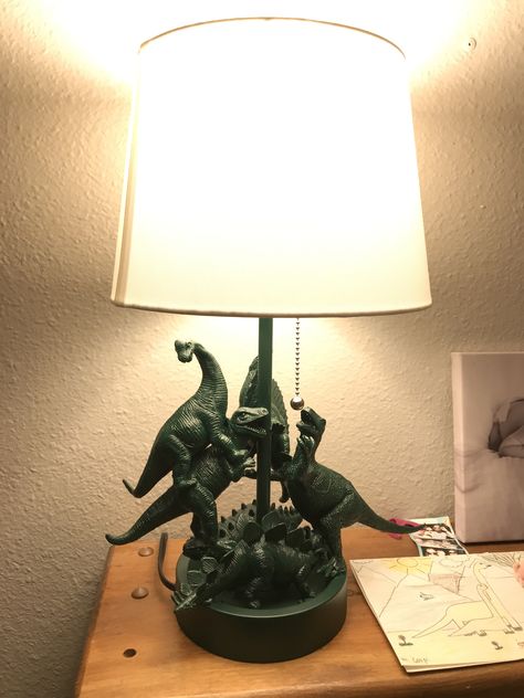 Diy Dinosaur Lamp, Diy Old Toys, Dino Lamp, Dinosaur Lamp, Dinosaur Room Decor, Dinosaur Bedroom, Baby Room Diy, Dinosaur Room, Big Girl Bedrooms